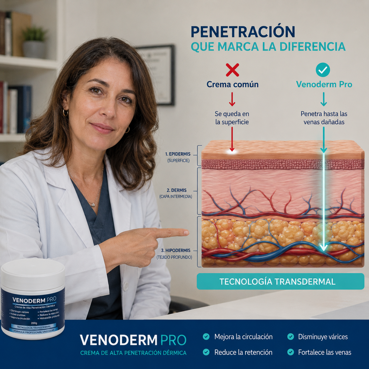 VENODERM PRO® — Recuperá tus piernas sanas, livianas e hidratadas